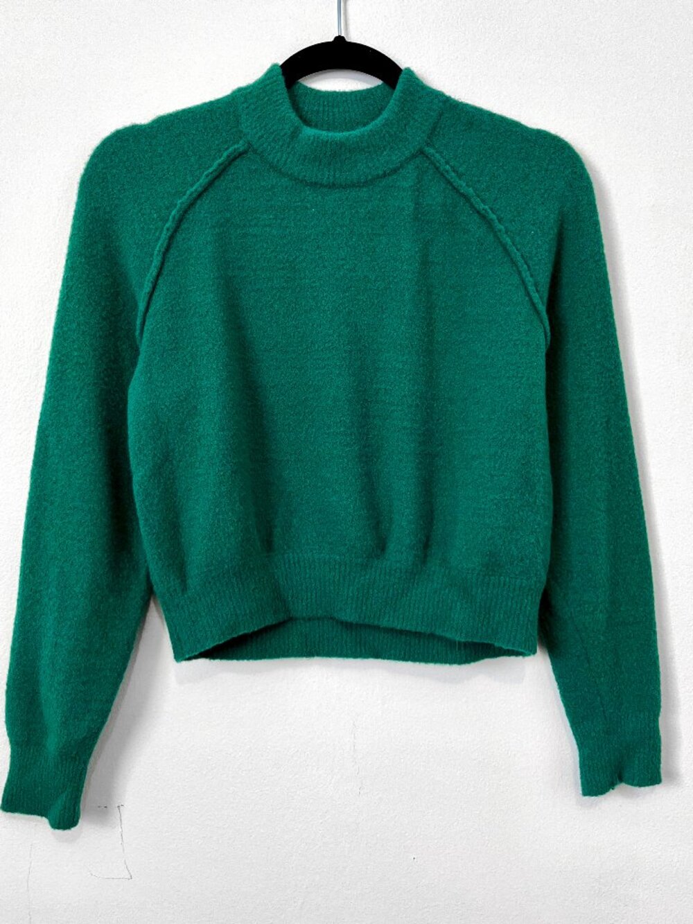 Wilfred Free Teal Fuzzy Crewneck Sweater